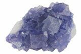 Cubic Purple-Blue Fluorite with Phantoms - Yaogangxian Mine #161558-1